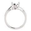 14K Gold Oval Cut w/ Diamond Ring Setting - Classic Bypass Style Ring Mounting
