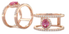 14K Gold Round Cut w/ Diamond Ring Setting - Neg Space Modern Style Ring Mounting