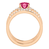 14K Gold Oval Cut w/ Diamond Ring Setting - Neg Space Modern Style Ring Mounting