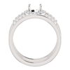 14K Gold Round Cut w/ Diamond Ring Setting - Neg Space Modern Style Ring Mounting