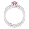 14K Gold Oval Cut w/ Diamond Ring Setting - Neg Space Modern Style Ring Mounting