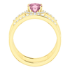 14K Gold Oval Cut w/ Diamond Ring Setting - Neg Space Modern Style Ring Mounting