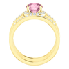 14K Gold Round Cut w/ Diamond Ring Setting - Neg Space Modern Style Ring Mounting