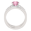 14K Gold Round Cut w/ Diamond Ring Setting - Neg Space Modern Style Ring Mounting