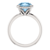 14K Gold Cushion Cut Solitaire Ring Setting - Beaded Halo Style Ring Mounting