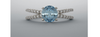 14K Gold Round Cut w/ Diamond Ring Setting - Split-Shank Style Ring Mounting