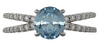 14K Gold Round Cut w/ Diamond Ring Setting - Split-Shank Style Ring Mounting
