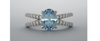 14K Gold Oval Cut w/ Diamond Ring Setting - Split-Shank Style Ring Mounting