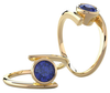 14K Gold Round Cut Solitaire Ring Setting - Modern Bypass Style Ring Mounting