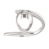 Sterling Silver Oval Cut Solitaire Ring Setting - Modern Bypass Style Ring Mounting