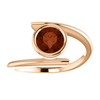 14K Gold Round Cut Solitaire Ring Setting - Modern Bypass Style Ring Mounting