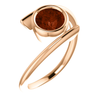 14K Gold Round Cut Solitaire Ring Setting - Modern Bypass Style Ring Mounting