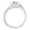 14K Gold Round Cut Solitaire Ring Setting - Modern Bypass Style Ring Mounting