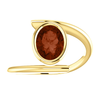 14K Gold Oval Cut Solitaire Ring Setting - Modern Bypass Style Ring Mounting