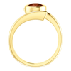 14K Gold Round Cut Solitaire Ring Setting - Modern Bypass Style Ring Mounting
