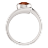 14K Gold Round Cut Solitaire Ring Setting - Modern Bypass Style Ring Mounting