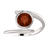 Sterling Silver Round Cut Solitaire Ring Setting - Modern Bypass Style Ring Mounting