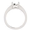 Sterling Silver Round Cut Solitaire Ring Setting - Modern Style Ring Mounting