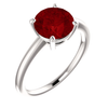 14K Gold Round Cut Solitaire Ring Setting - Modern Style Ring Mounting