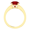 14K Gold Round Cut Solitaire Ring Setting - Modern Style Ring Mounting