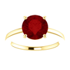 14K Gold Round Cut Solitaire Ring Setting - Modern Style Ring Mounting