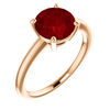 14K Gold Round Cut Solitaire Ring Setting - Modern Style Ring Mounting