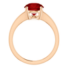 14K Gold Round Cut Solitaire Ring Setting - Modern Style Ring Mounting