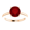14K Gold Round Cut Solitaire Ring Setting - Modern Style Ring Mounting
