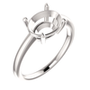 14K Gold Oval Cut Solitaire Ring Setting - Modern Style Ring Mounting