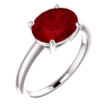 14K Gold Oval Cut Solitaire Ring Setting - Modern Style Ring Mounting