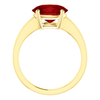14K Gold Oval Cut Solitaire Ring Setting - Modern Style Ring Mounting
