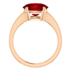 14K Gold Oval Cut Solitaire Ring Setting - Modern Style Ring Mounting