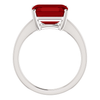 14K Gold Emerald Cut Solitaire Ring Setting - Modern Style Ring Mounting