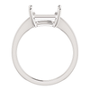 14K Gold Emerald Cut Solitaire Ring Setting - Modern Style Ring Mounting