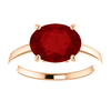 14K Gold Oval Cut Solitaire Ring Setting - Modern Style Ring Mounting