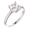 Sterling Silver Round Cut Solitaire Ring Setting - Modern Style Ring Mounting