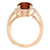 14K Gold Round Cut w/ Diamond Ring Setting - Halo Bypass Style Ring Mounting