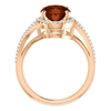 14K Gold Oval Cut w/ Diamond Ring Setting - Halo Bypass Style Ring Mounting
