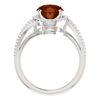 14K Gold Oval Cut w/ Diamond Ring Setting - Halo Bypass Style Ring Mounting