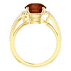 14K Gold Round Cut w/ Diamond Ring Setting - Halo Bypass Style Ring Mounting