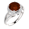 14K Gold Round Cut w/ Diamond Ring Setting - Halo Bypass Style Ring Mounting