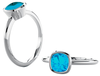 14K Gold Cushion Cut Solitaire Ring Setting - Modern Style Ring Mounting