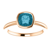 14K Gold Cushion Cut Solitaire Ring Setting - Modern Style Ring Mounting