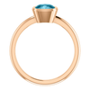 14K Gold Cushion Cut Solitaire Ring Setting - Modern Style Ring Mounting
