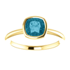 14K Gold Cushion Cut Solitaire Ring Setting - Modern Style Ring Mounting