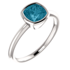 14K Gold Cushion Cut Solitaire Ring Setting - Modern Style Ring Mounting