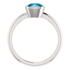 14K Gold Cushion Cut Solitaire Ring Setting - Modern Style Ring Mounting