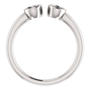 14K Gold Round Cut Solitaire Ring Setting - Modern Semi-Circle Style Ring Mounting