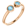14K Gold Round Cut Solitaire Ring Setting - Modern Semi-Circle Style Ring Mounting