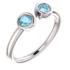 14K Gold Round Cut Solitaire Ring Setting - Modern Semi-Circle Style Ring Mounting